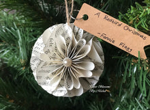Load image into Gallery viewer, A Redbird Christmas Book Page Christmas Ornament
