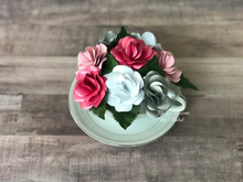 Load image into Gallery viewer, Pink and Silver Paper Flower Teacup Bouquet
