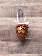 Load image into Gallery viewer, Paper Pine Cone Christmas Ornament
