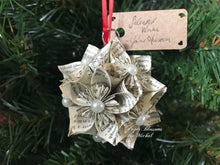 Load image into Gallery viewer, Jane Austen Kusudama Paper Christmas Ornament
