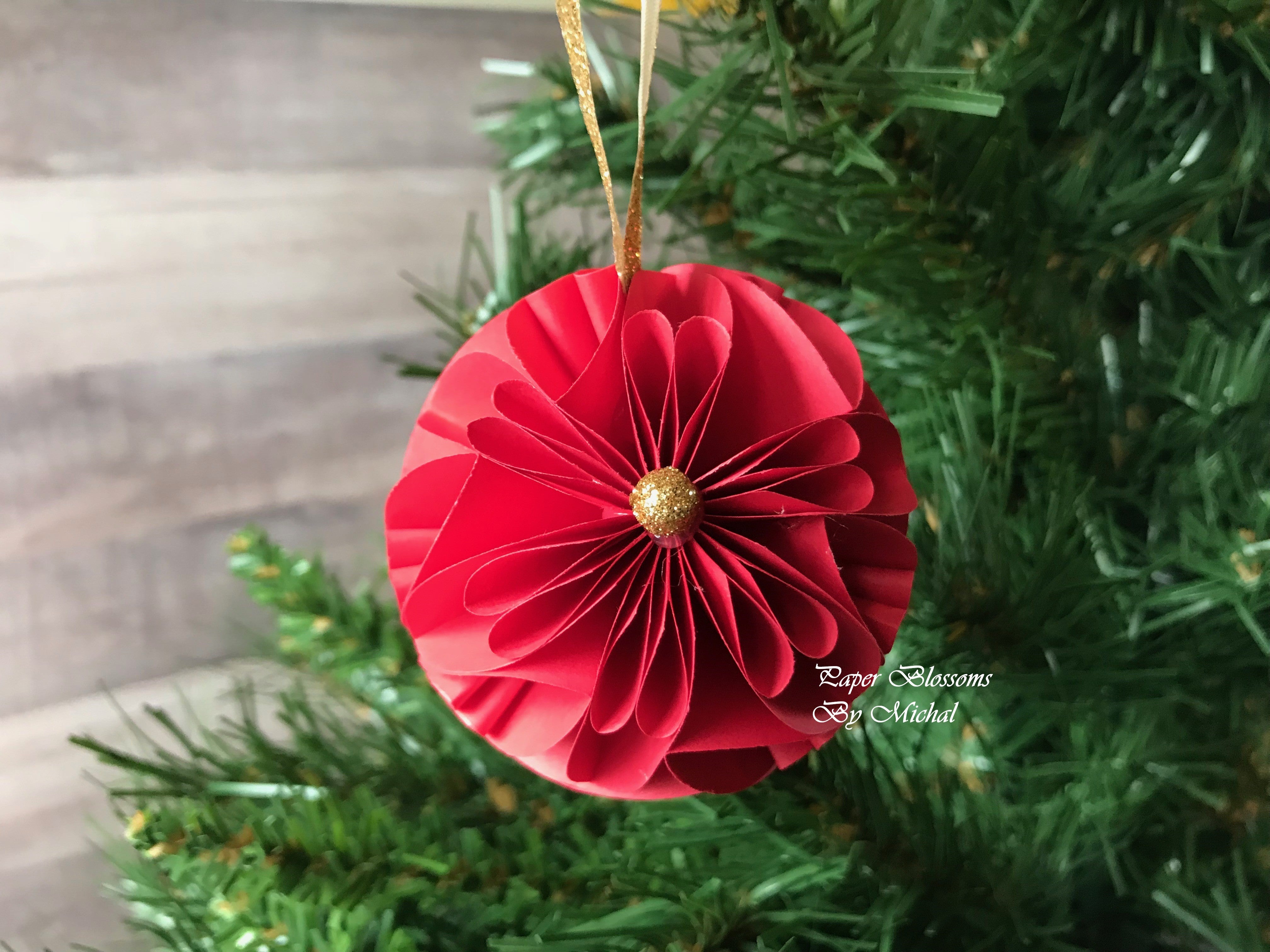 Paper Christmas Ornaments Paper Blossoms By Michal, LLC