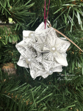 Load image into Gallery viewer, Jane Eyre Book Page Kusudama Paper Christmas Ornament
