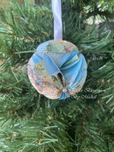 Load image into Gallery viewer, Map Atlas Book Page Christmas Ornament
