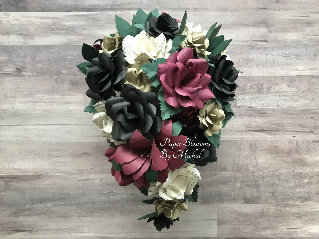 Edgar Allan Poe Gothic Wedding Paper Flower Bouquet – Paper Blossoms By  Michal, LLC