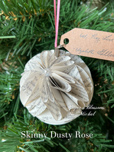 Load image into Gallery viewer, Eat, Pray, Love Book Page Paper Christmas Ornament
