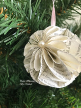 Load image into Gallery viewer, Sense and Sensibility Book Page Christmas Ornament
