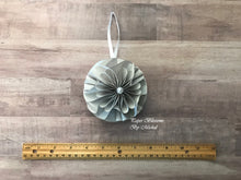 Load image into Gallery viewer, Grey Origami Paper Christmas Ornament
