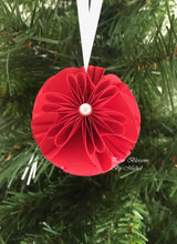 Load image into Gallery viewer, Red Paper Christmas Ornament
