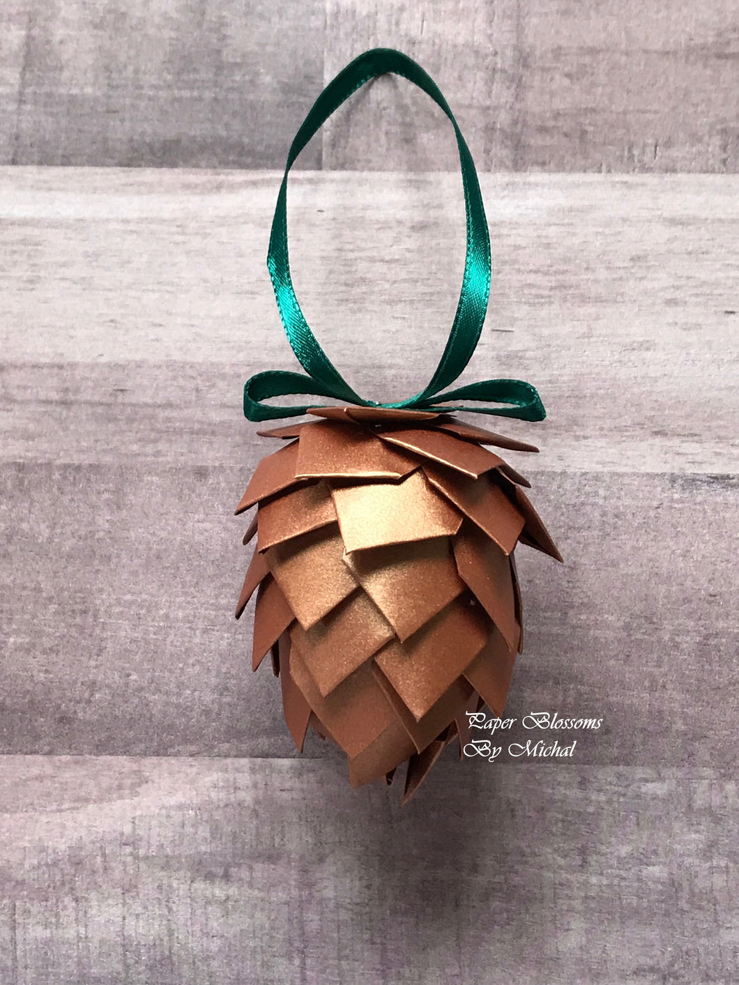 Paper Pine Cone Christmas Ornament