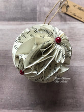 Load image into Gallery viewer, A Redbird Christmas Book Page Christmas Ornament
