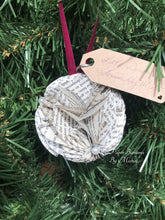 Load image into Gallery viewer, Little Women Book Page Christmas Ornament
