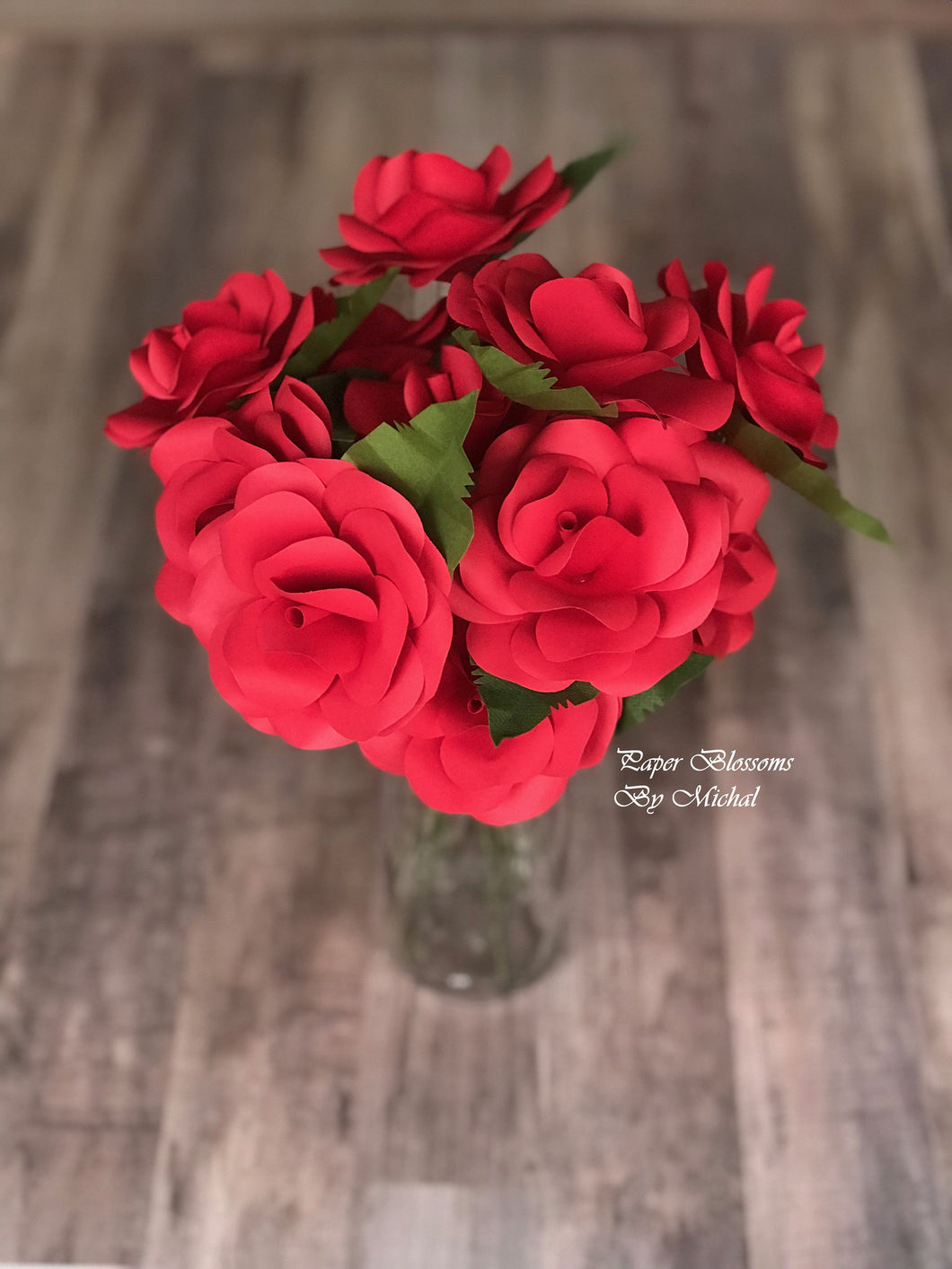 Bouquet of Red Paper Roses
