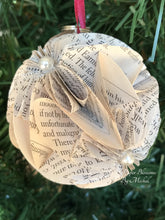 Load image into Gallery viewer, Wuthering Heights Book Page Christmas Ornament
