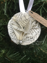 Load image into Gallery viewer, Les Miserables Book Page Paper Christmas Ornament
