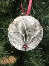 Load image into Gallery viewer, Shakespeare Book Page Christmas Ornament
