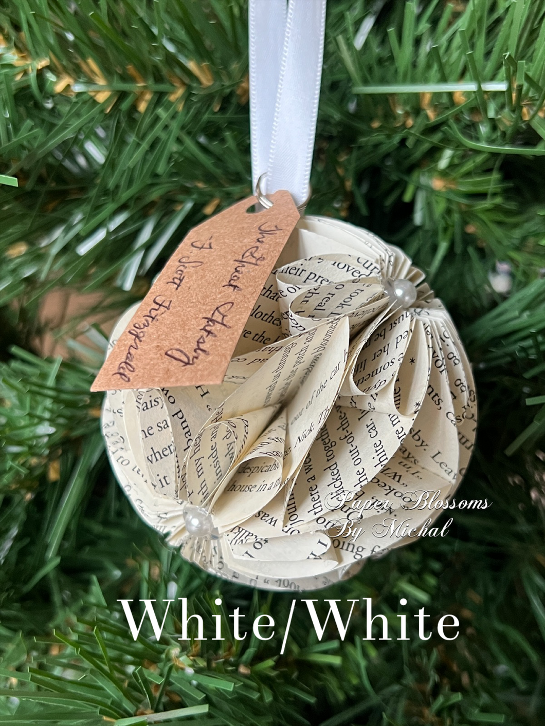 The Great Gatsby Book Page Paper Christmas Ornament